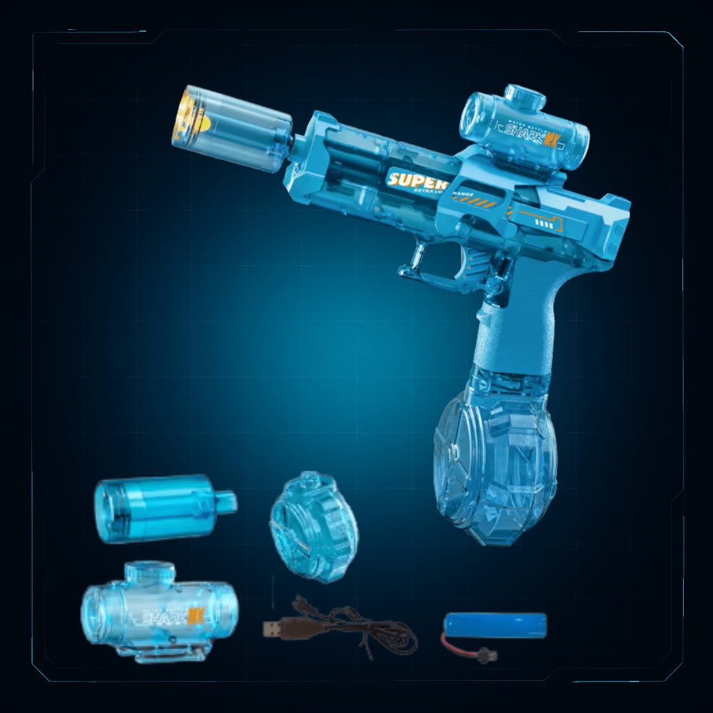HydroBlitz Sidearm – Pistola d’Acqua Automatica con Silenziatore Luminoso - | HydroBlitz