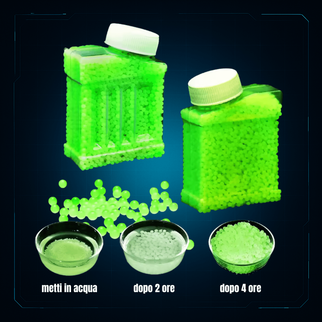 Pallini Gel Luminescenti HydroBlitz 7 - 8mm – Glow in the Dark, Sicuri e Divertenti al Buio. - | HydroBlitz