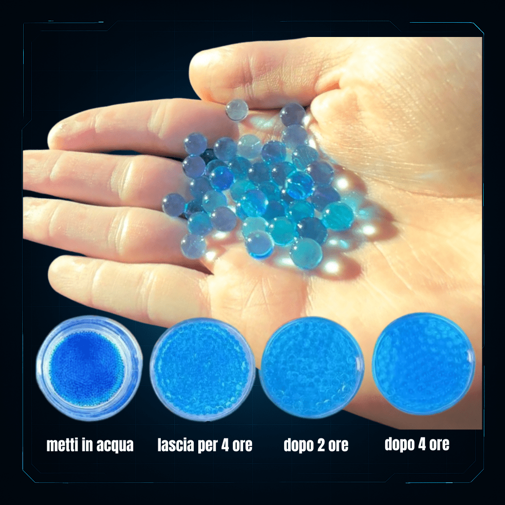 50.000 Pallini HydroBlitz 7 - 8mm – Ricariche Colorate per Armi a Gel - | HydroBlitz