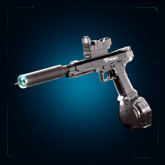 HydroBlitz Phantom Pulse – Pistola ad Acqua Automatica con Silenziatore Luminoso - | HydroBlitz