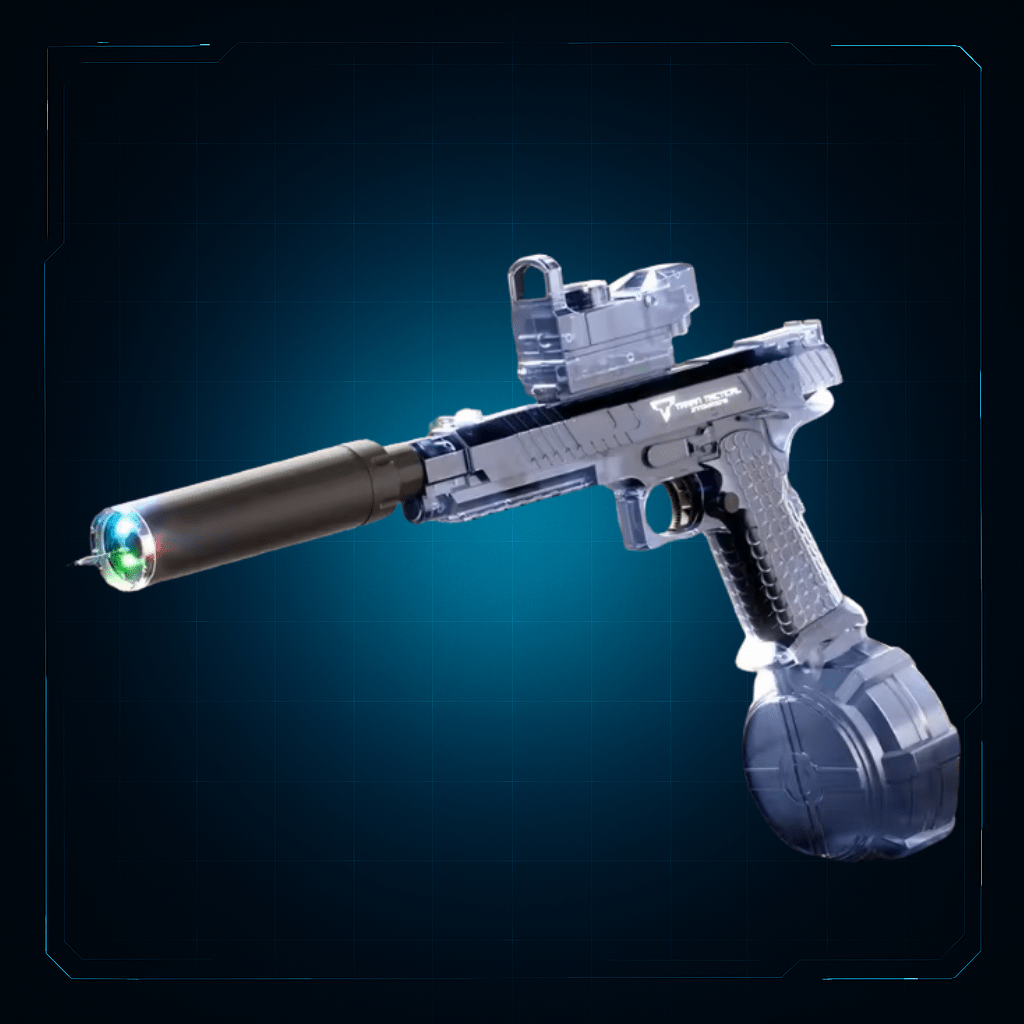 HydroBlitz Phantom Pulse – Pistola ad Acqua Automatica con Silenziatore Luminoso - | HydroBlitz