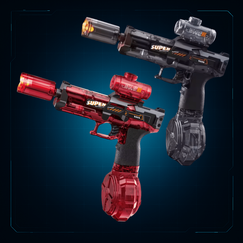 HydroBlitz Sidearm – Pistola d’Acqua Automatica con Silenziatore Luminoso - | HydroBlitz