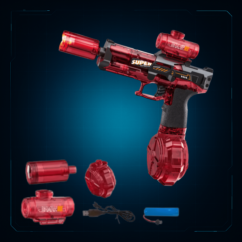 HydroBlitz Sidearm – Pistola d’Acqua Automatica con Silenziatore Luminoso - | HydroBlitz